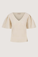 Zusss shirt vlindermouw - offwhite