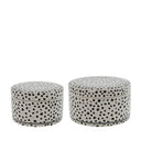 Bastion Collections doosje dots in de kleur titaan met zwarte stippen