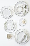 Bastion Collections bord dessert stripes - zwart