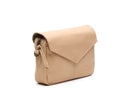 Chabo tas rio romy in zandkleurig rundleer met envelop flap en magneetsluiting