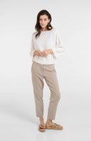 YAYA broek hoge taille - crockery brown