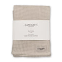 Beige theedoek van Aspegren Denmark met wavelpatroon