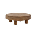 Bruin houten plateau van Urban Nature Culture met een diameter van 20 cm en kleine pootjes