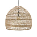 HKliving hanglamp van gevlochten riet in een naturel kleur
