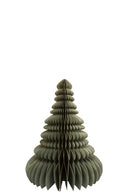 Donkergroene papieren kerstboom van MrsBloom met een subtiele gouden rand