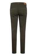 Cream broek - donkergroen