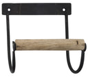 Zwarte toiletrolhouder van metaal en hout van CountryatHome