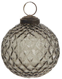 Ib Laursen kersthanger ruit - smoke met een diameter van 7,5 cm van glas