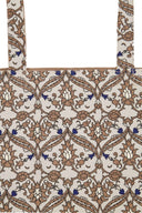 Zusss katoenen tas met print - lichtbruin