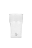 Zusss waxinehouder frosted van mat glas met een vierkante basis die naar boven rond verloopt.