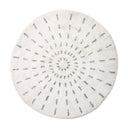 Ronde HKliving badmat van 120 cm in grijs, zwart en wit.