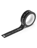 Zwarte Zoedt masking tape met de witte tekst Vandaag is het jouw feestje!