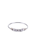 Zusss ring met kraaltjes in zilverkleur