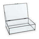 vtwonen glazen box in zwart metaal met glazen wanden