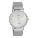 Zilverkleurig OOZOO horloge C20379 met stalen band en ronde kast