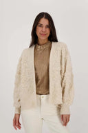 Zusss vest met lurex - creme