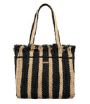 Zwarte Barts shopper bondy gemaakt van raffia materiaal.