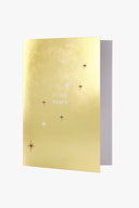 Gouden Zusss kerstkaart met de tekst fijne dagen