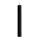 Zwarte DeluxeHomeart LED dinerkaars van 24 cm hoog met een realistische vlam