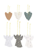 Zusss kerstwensen set van 12 kaarten met gouden lurexdraad in geschenkdoosje