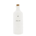 Zwarte keramieken fles voor olijfolie van Bastion Collections met kurken dop.