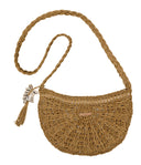 Barts schoudertas theros in bruin met schelpendetail