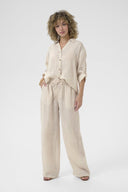 Cream broek linnen - naturel