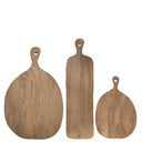 Bastion Collections broodplank van naturel mangohout in ronde vorm met hartje in het handvat
