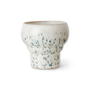 HKliving mok lungo hail, een bolvormige keramieken mok met een retro design en gekleurd glazuur